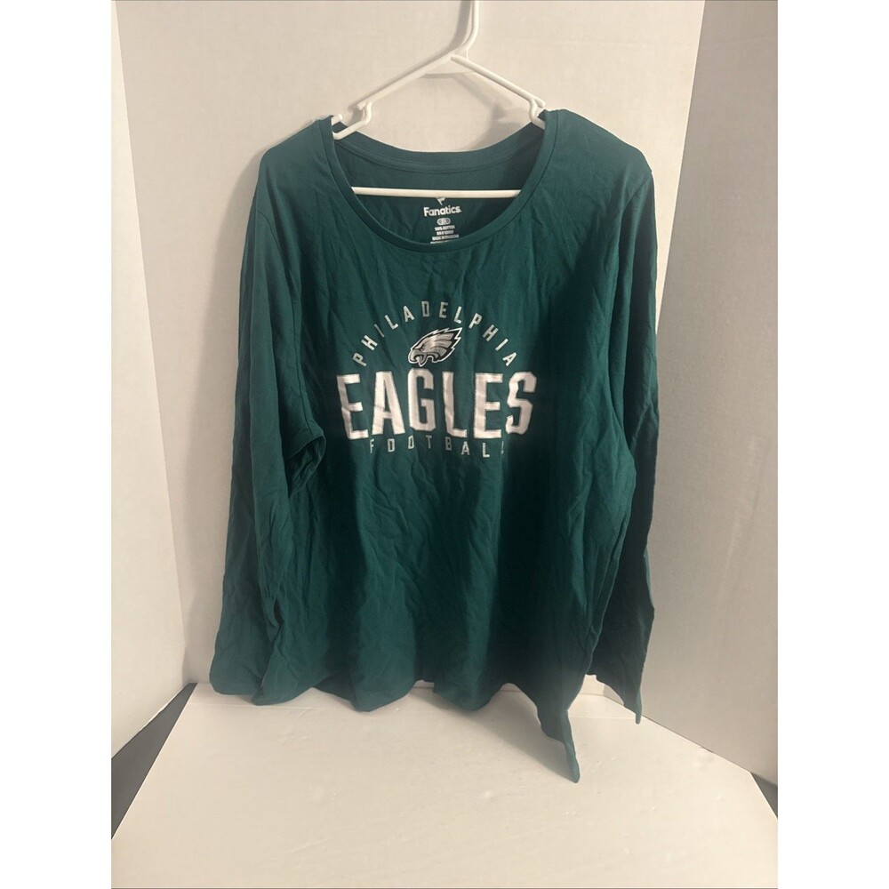 Philadelphia Eagles NFL Women's Fanatics Green Graphic Long Sleeve Shirt Size 2X